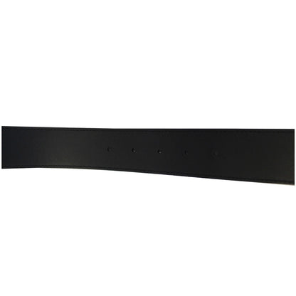 GUCCI Double G Buckle Leather Belt Black Size 41