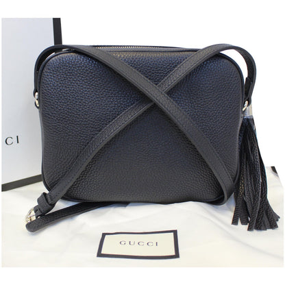 GUCCI Soho Disco Pebbled Leather Small Crossbody Bag 308364 Black