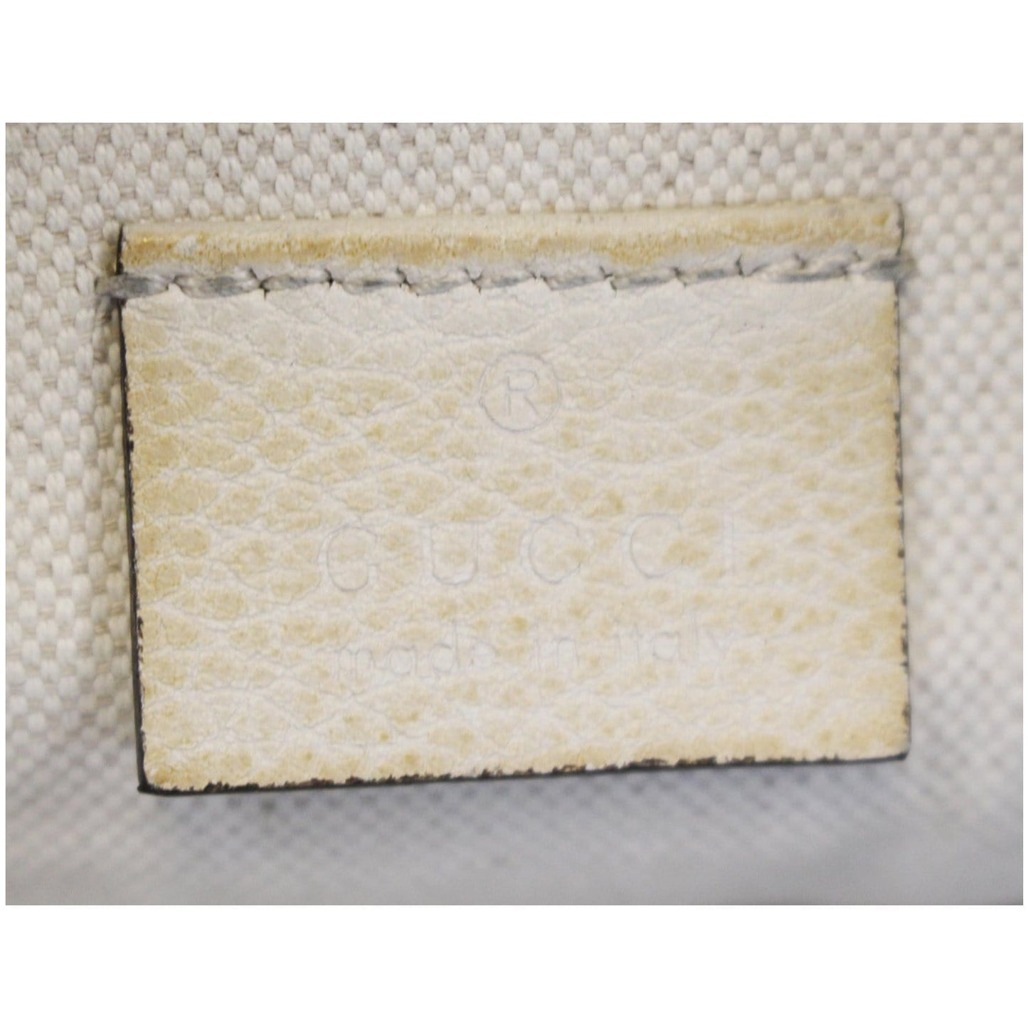 GUCCI Print Leather White Belt Waist Bum Bag Medium 530412