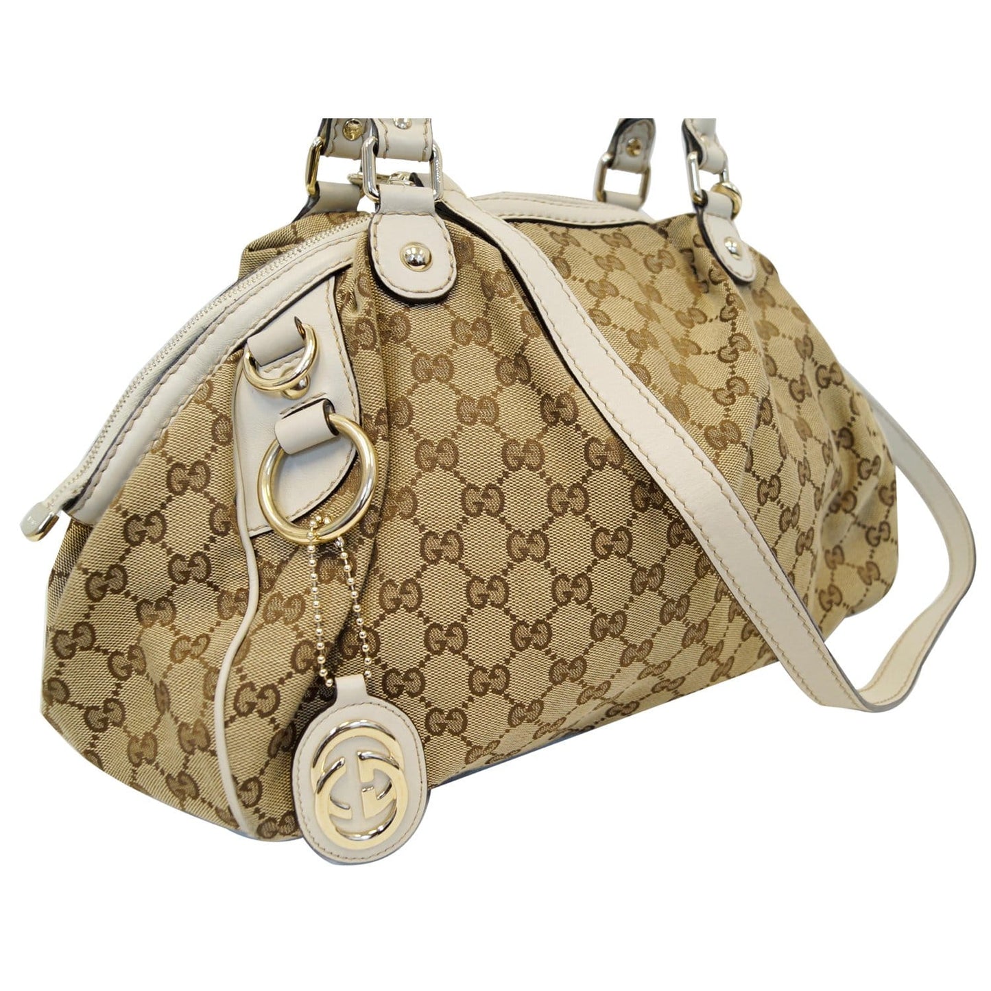Gucci GG Sukey Two Way Shoulder Bag Beige 223974