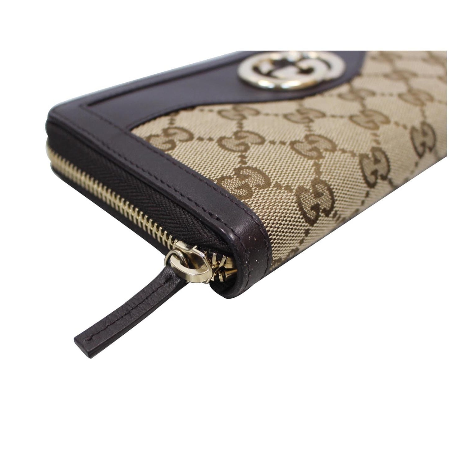 GUCCI GG Sukey Zippy Wallet 308012 Beige/Brown