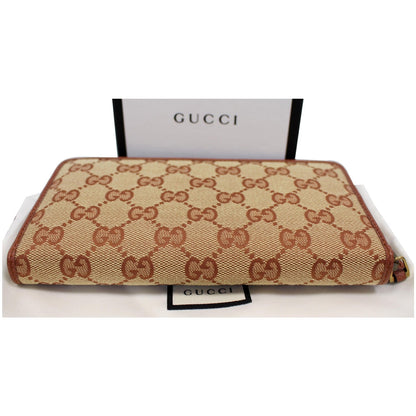 GUCCI Zip Around NY New York Yankees Patch Wallet Brown 547791 - Last Call