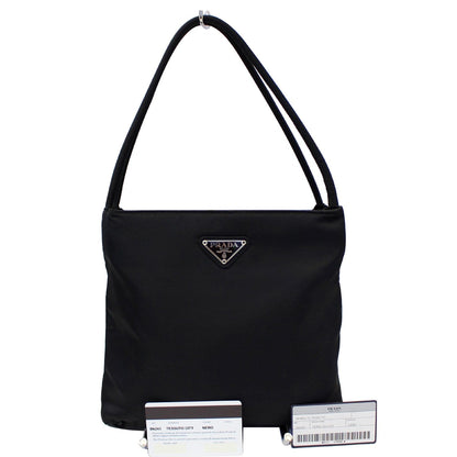 PRADA Tessuto City Nylon Shoulder Bag Black