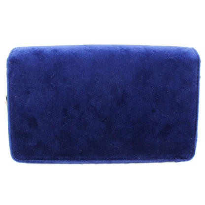 GUCCI Broadway Mini Velvet Crossbody Bag 544242 Blue