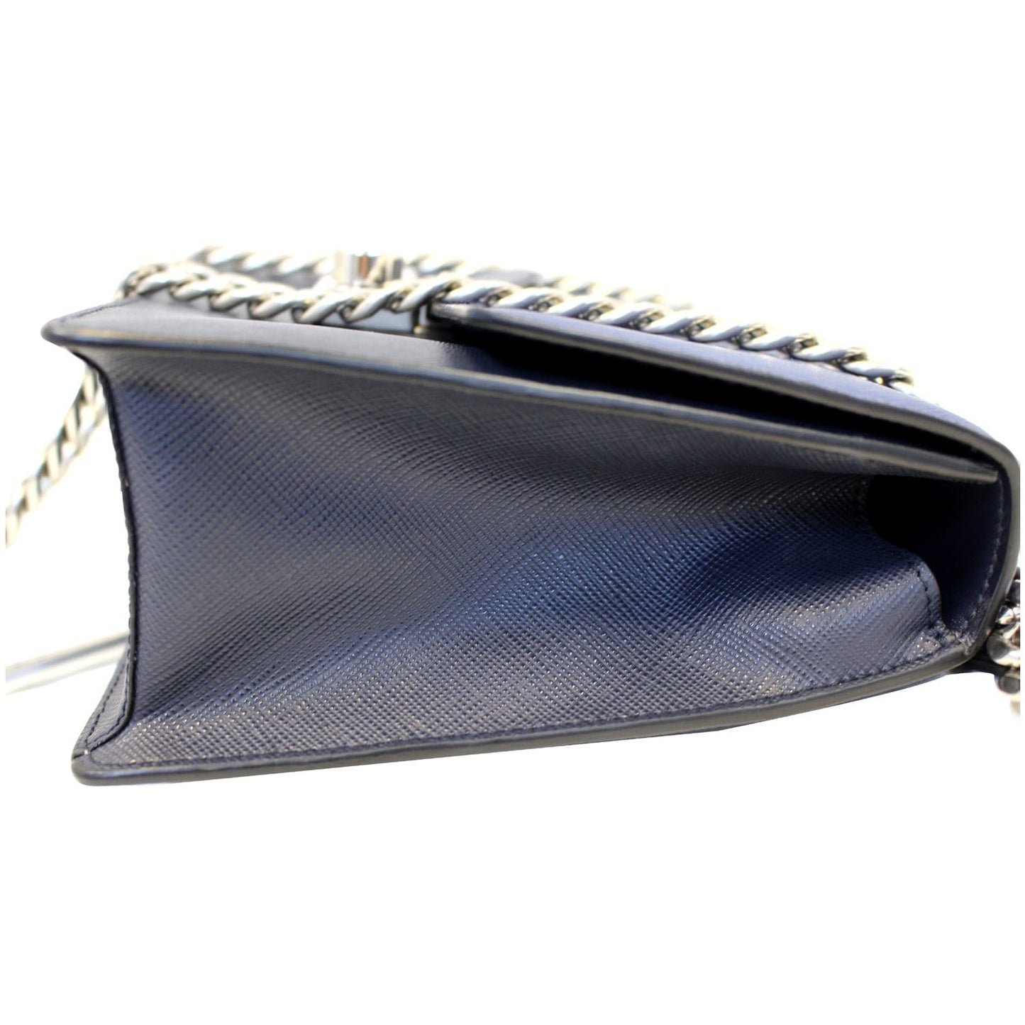 PRADA Saffiano Leather Blue Shoulder Bag - 15% OFF