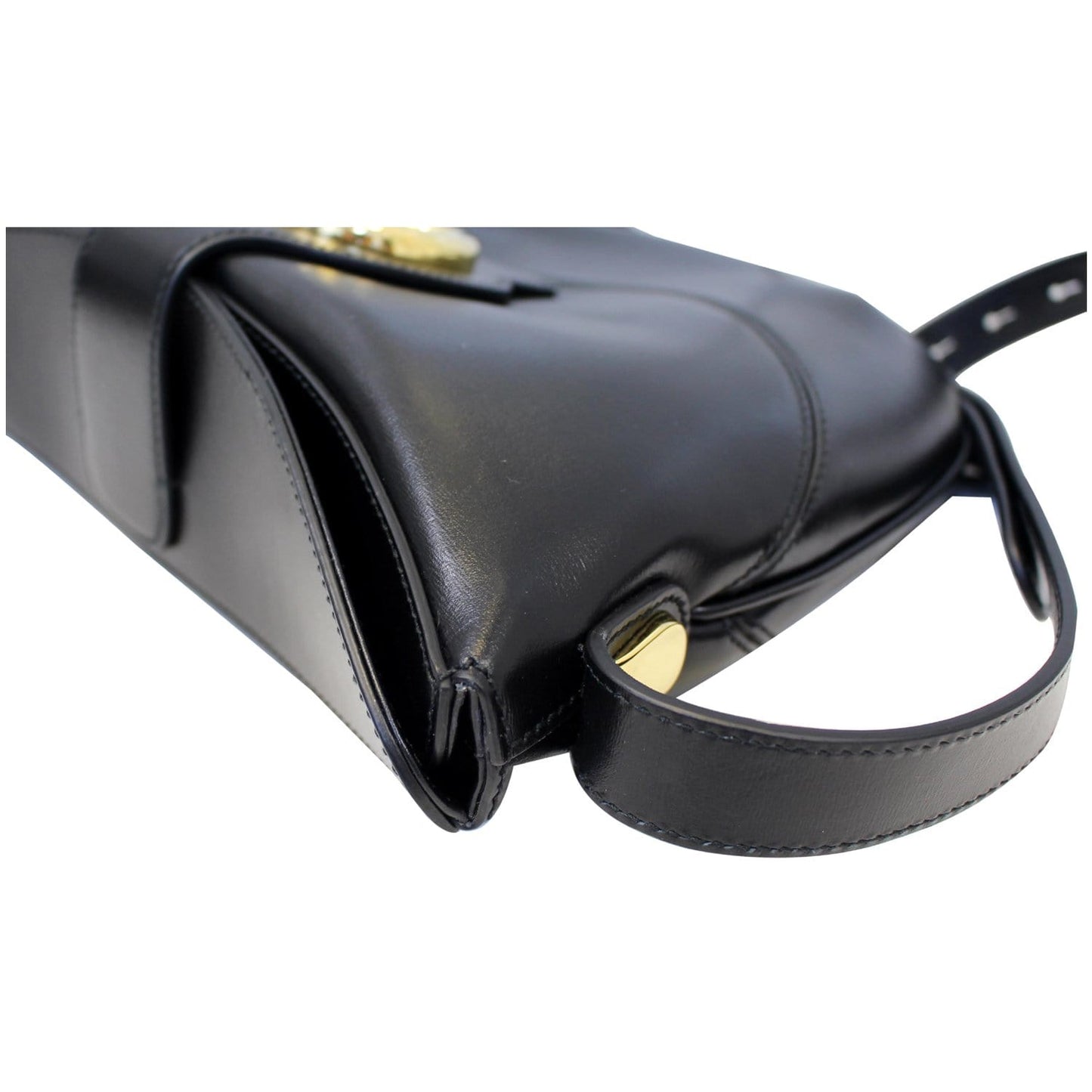 GUCCI Arli Medium Calfskin Leather Shoulder Bag 568857 Black