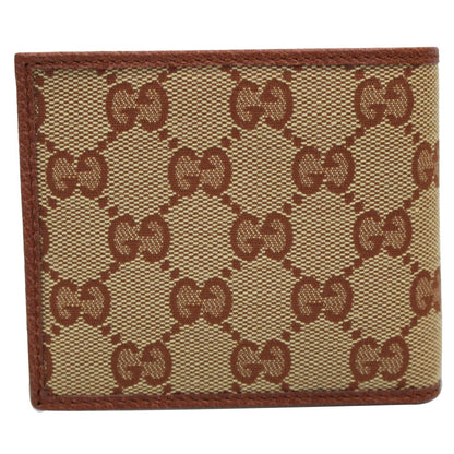 GUCCI NY New York Yankees Patch GG Canvas Bifold Wallet Brown 547787