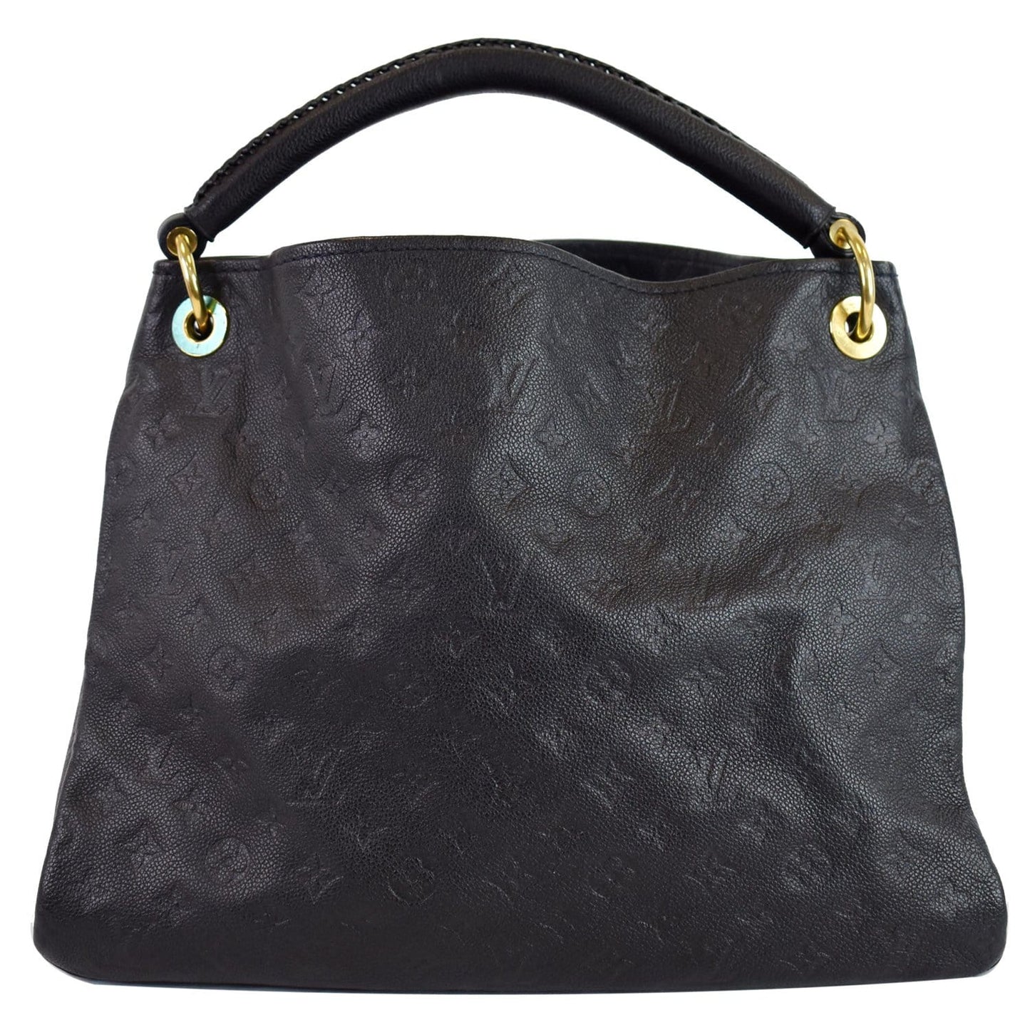 LOUIS VUITTON Artsy MM Empreinte Leather Shoulder Bag Navy