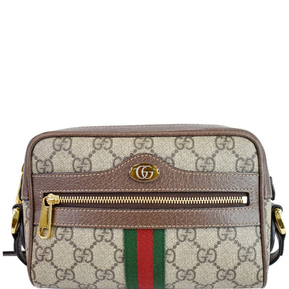 GUCCI Ophidia GG Supreme Mini Crossbody Bag Beige 517350