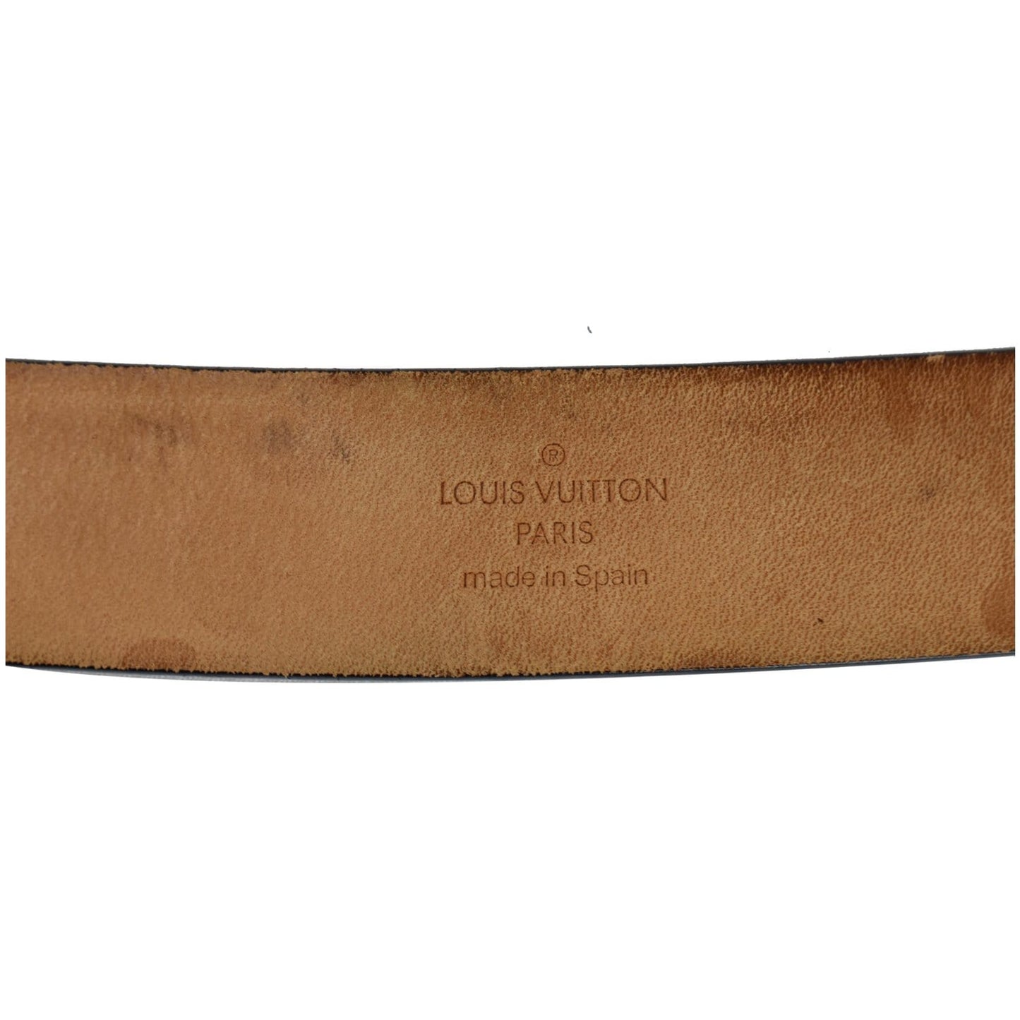 LOUIS VUITTON LV Initiales Leather Belt Black Size 85/34
