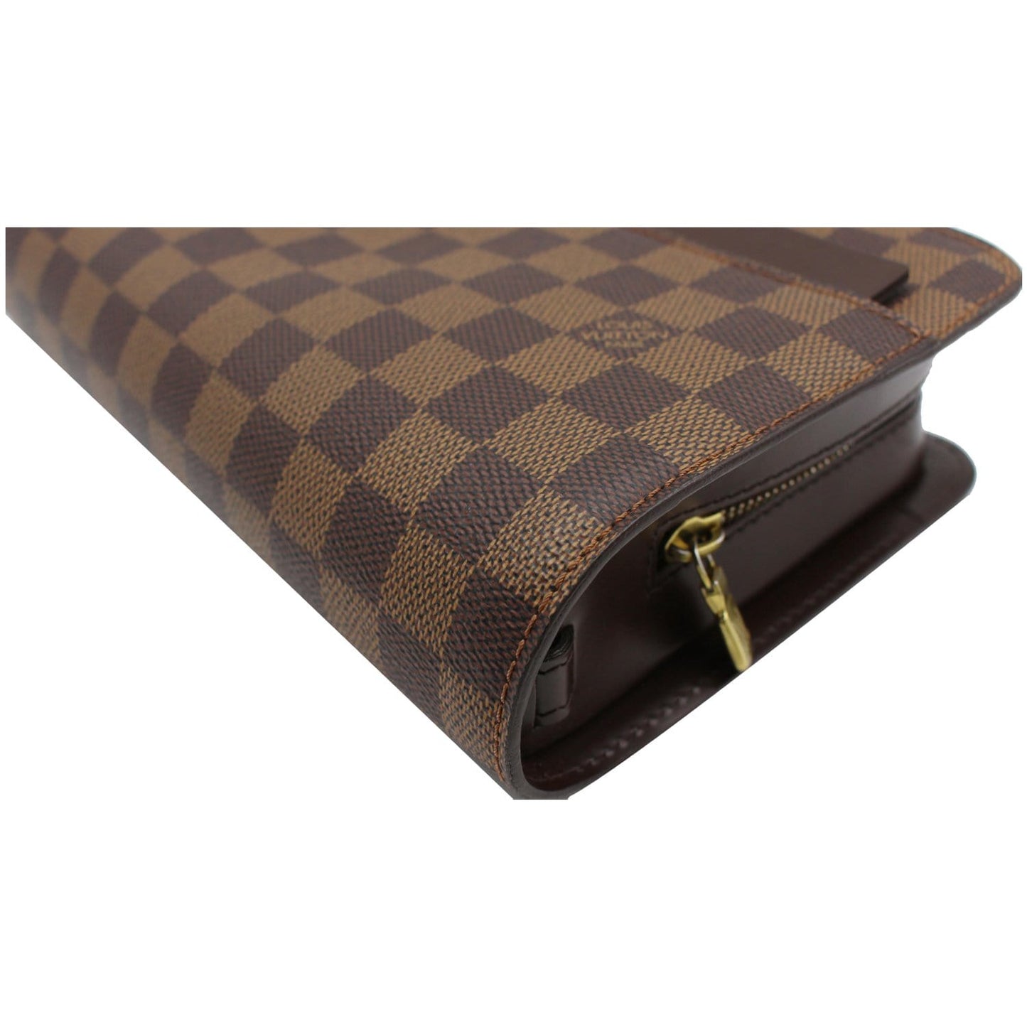 LOUIS VUITTON Saint Louis Damier Ebene Pochette Clutch Bag Brown