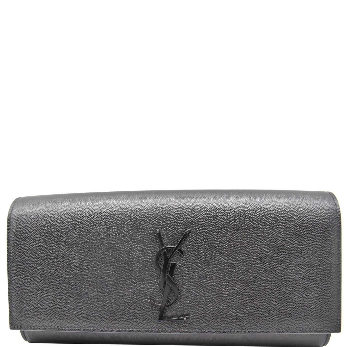 YVES SAINT LAURENT Kate Leather Clutch Wallet Black