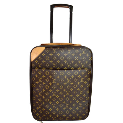 LOUIS VUITTON Pegase 45 Monogram Canvas Suitcase Travel Bag Brown