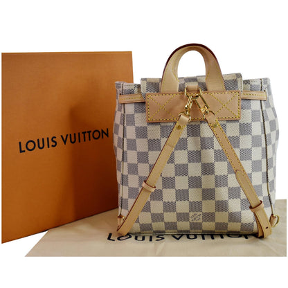 LOUIS VUITTON Sperone BB Damier Azur Backpack Bag White