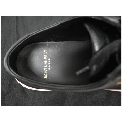 YVES SAINT LAURENT Court Classic Perforated Leather Sneakers Black Size 39