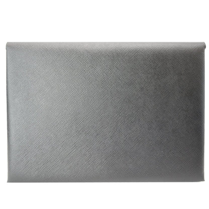 PRADA Document Holder Saffiano Leather Pouch Black