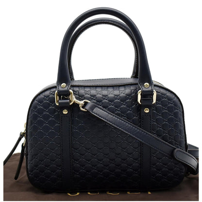 GUCCI Microguccissima Small Leather Crossbody Bag Blue 510289