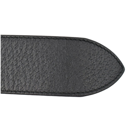 GUCCI Double G Buckle Leather Belt Black 406831 Size 90.36