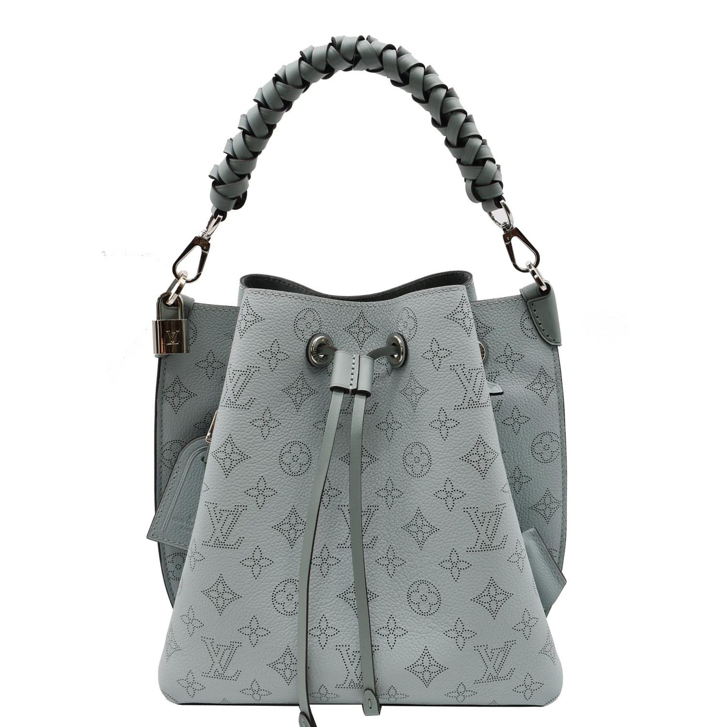 LOUIS VUITTON Muria Mahina Perforated Leather Crossbody Bag Vert