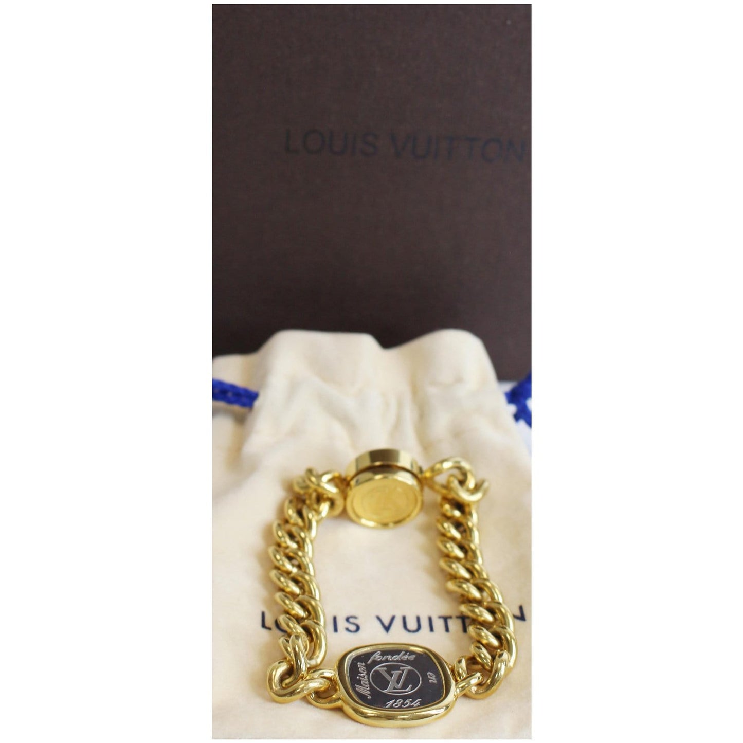 LOUIS VUITTON Chain ID Bracelet Gold M61092