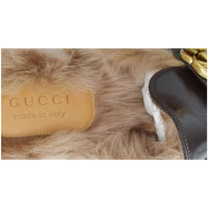 GUCCI Princetown Fur Leather Slipper Cocoa Brown US 7 - 25% OFF
