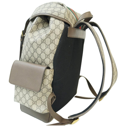 GUCCI Ophidia GG Medium Supreme Canvas Backpack Beige/Ebony 598140