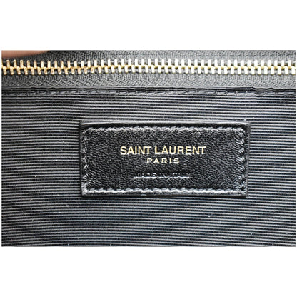 YVES SAINT LAURENT Large Envelope Mix Matelasse Grain De Poudre Chain Shoulder Bag Black