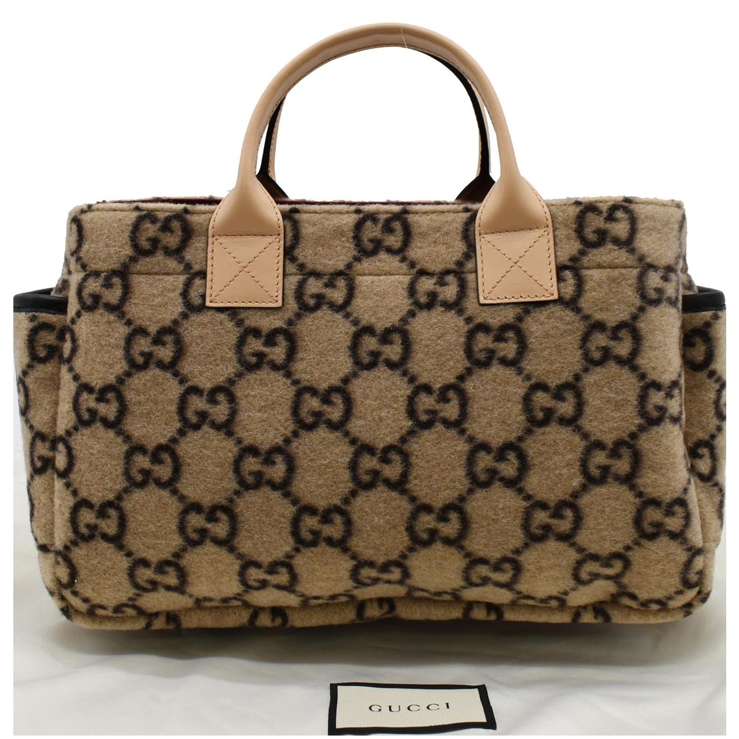 GUCCI Children's GG Supreme Wool Tote Bag Beige 686159