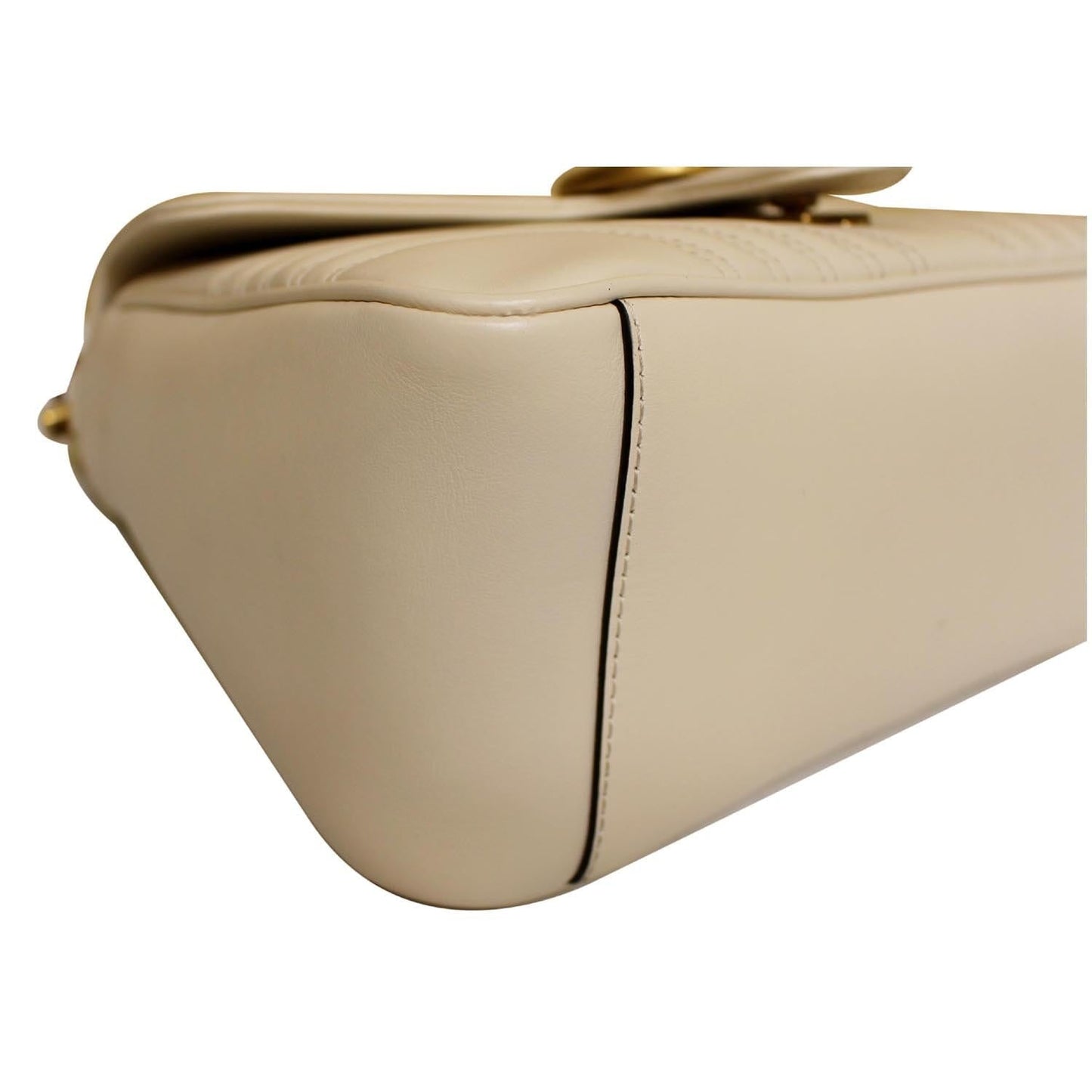 GUCCI GG Marmont Small Top Handle Shoulder Bag Cream 498110
