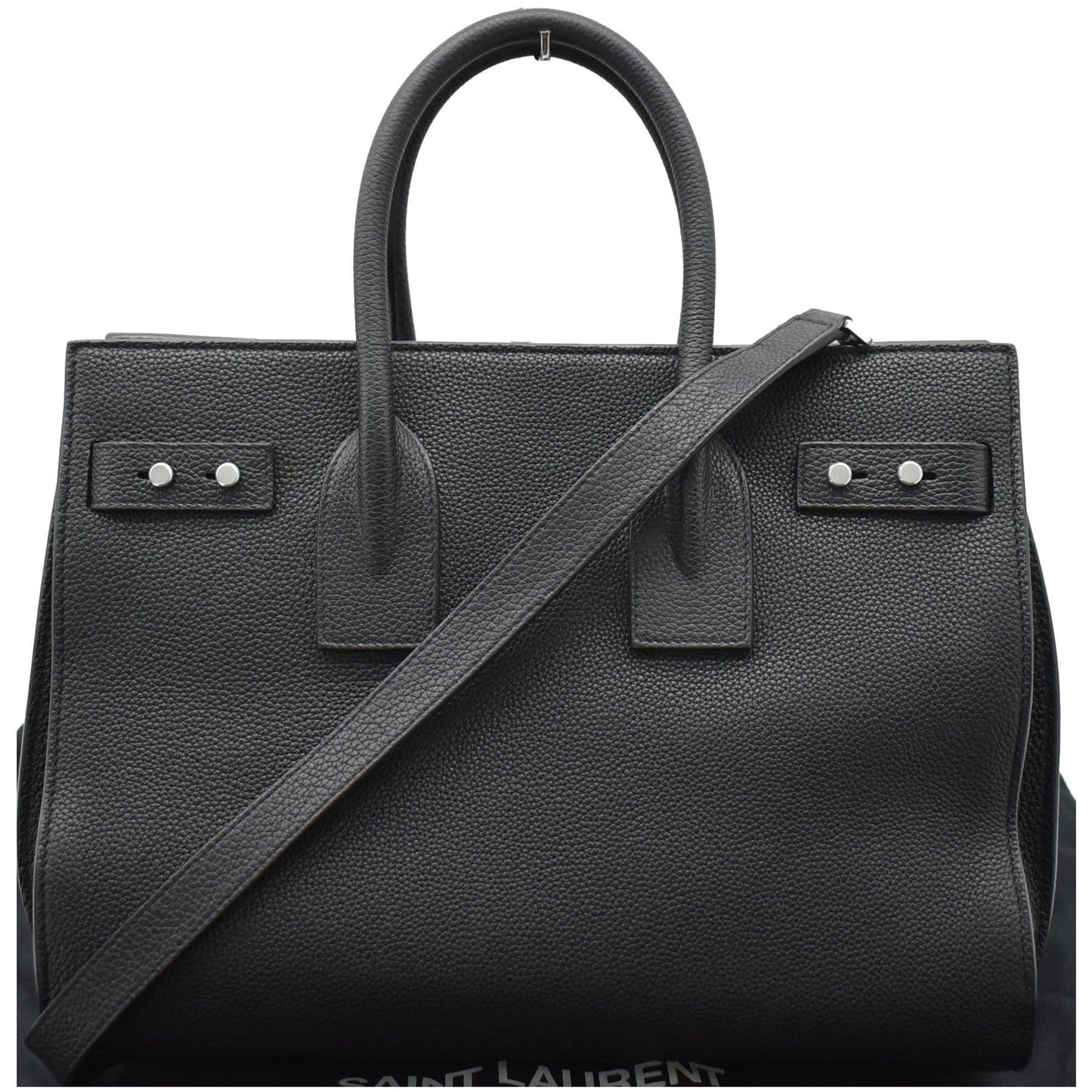 YVES SAINT LAURENT Sac de Jour Small Grained Leather Shoulder Bag Black