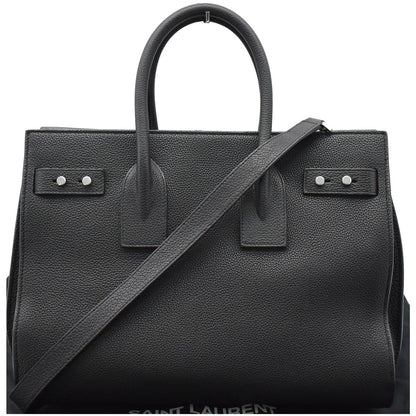 YVES SAINT LAURENT Sac de Jour Small Grained Leather Shoulder Bag Black