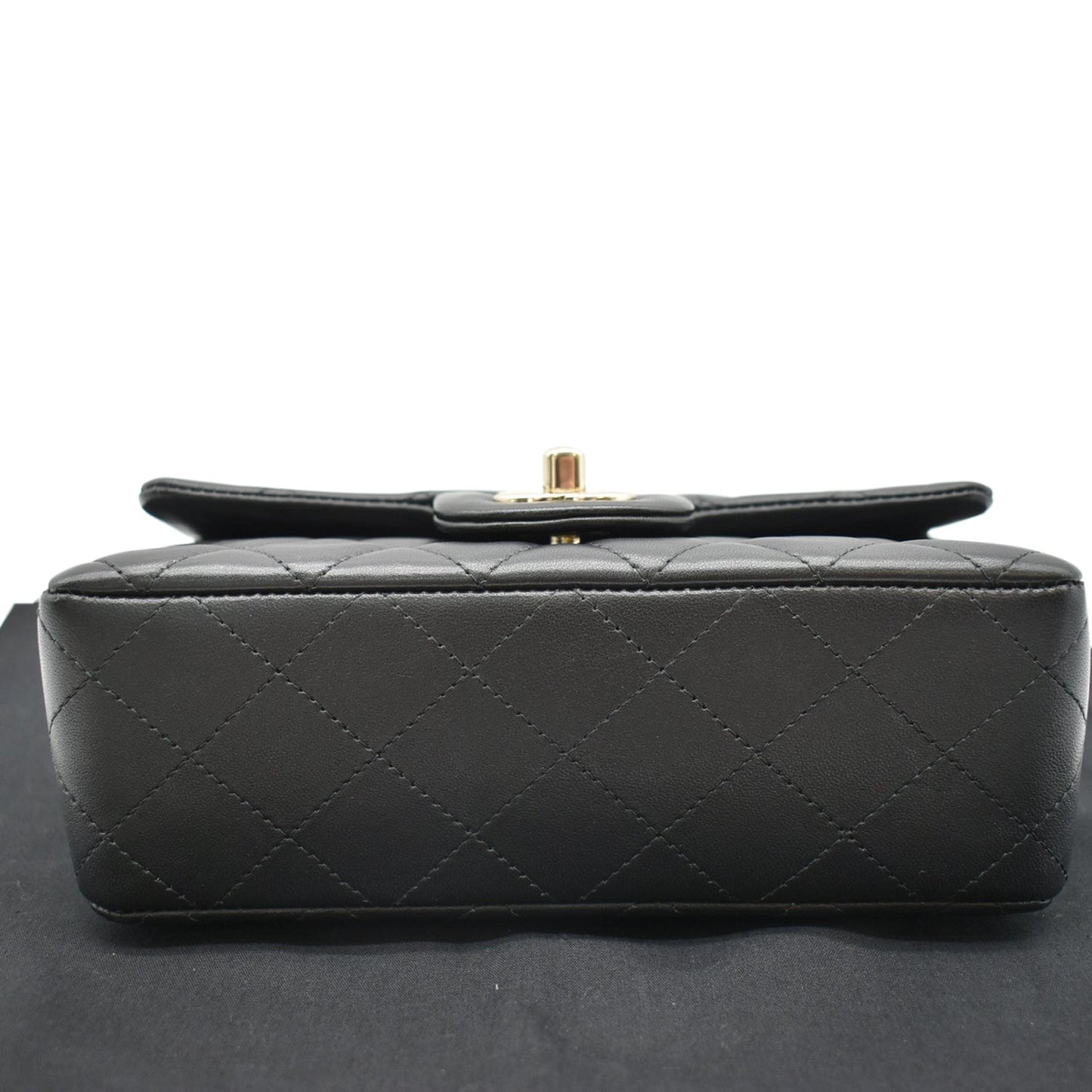 CHANEL Mini Rectangular Flap Quilted Lambskin Leather Shoulder Bag Black- Hot Deals