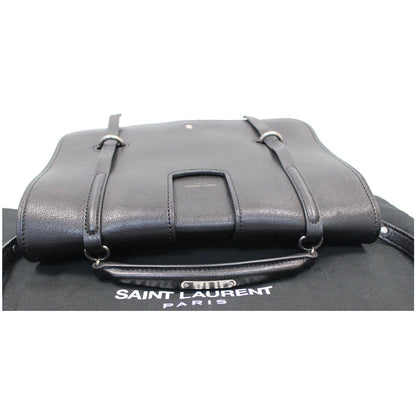 YVES SAINT LAURENT Large Charlotte Leather Messenger Bag Black