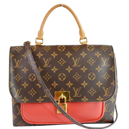 LOUIS VUITTON Marignan Monogram Canvas Messenger Shoulder Bag Coquelicot
