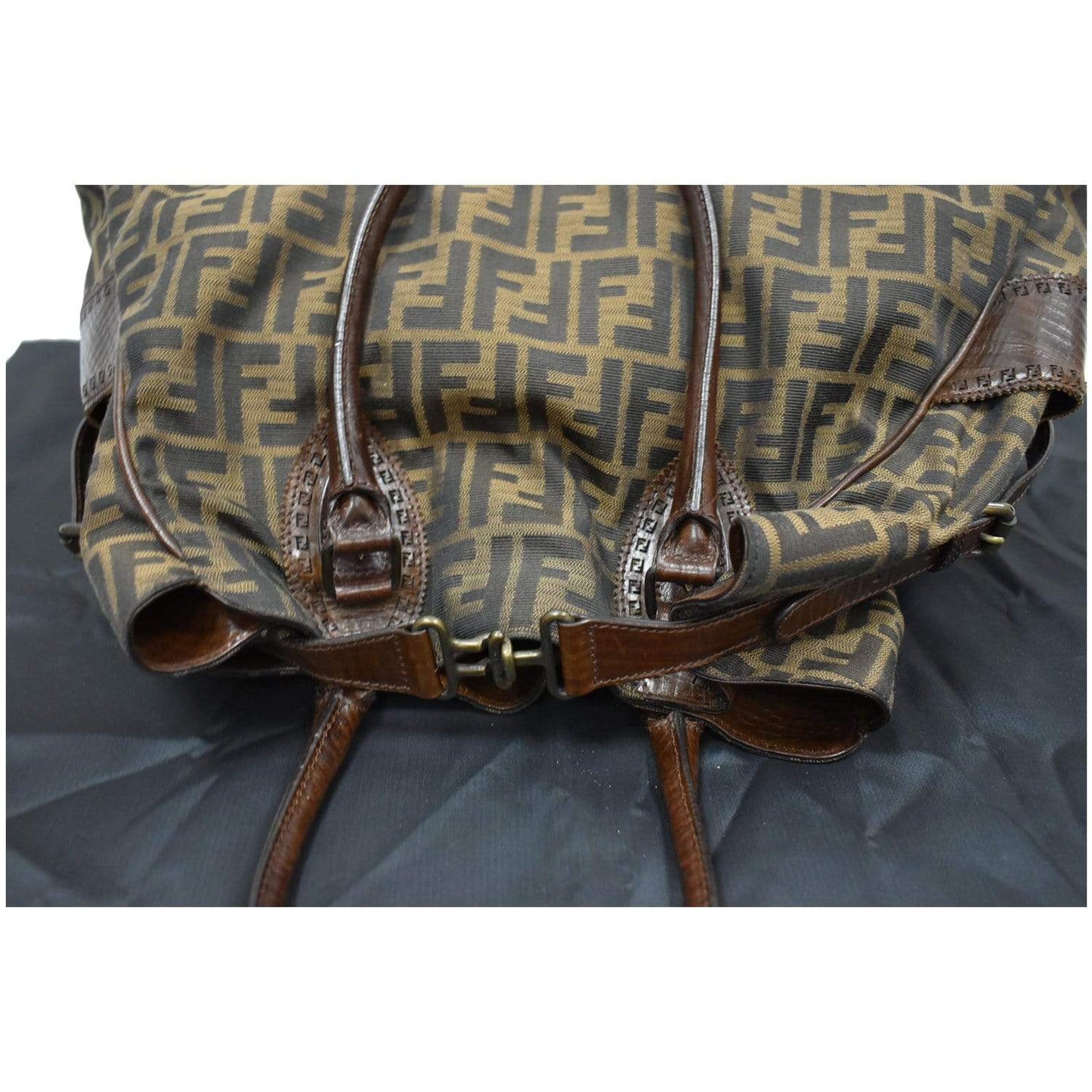 FENDI De Jour Large Zucca Tobacco Canvas Large Tote Bag Brown 8BN158