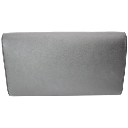YVES SAINT LAURENT Leather Clutch Wallet Black