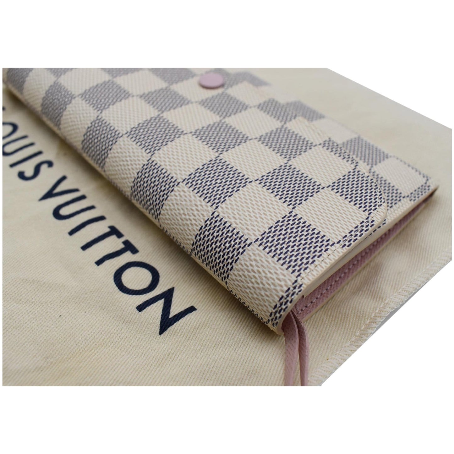 LOUIS VUITTON Emilie Damier Azur Wallet White