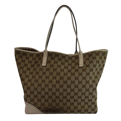 GUCCI Large Britt GG Canvas Tote Bag Beige 169945