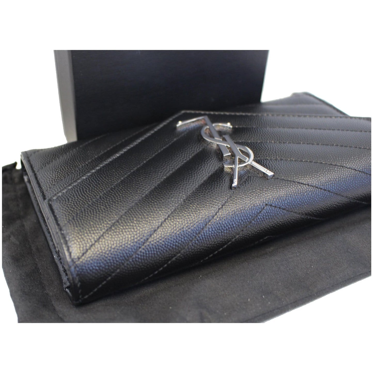 YVES SAINT LAURENT Large Grain De Poudre Wallet Black