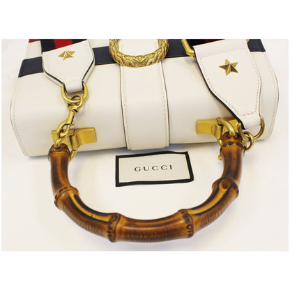 GUCCI Dionysus Medium Leather Top Handle Bag White