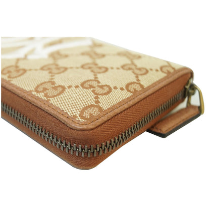 GUCCI Zip Around NY New York Yankees Patch Wallet Beige 547791 - Last Call
