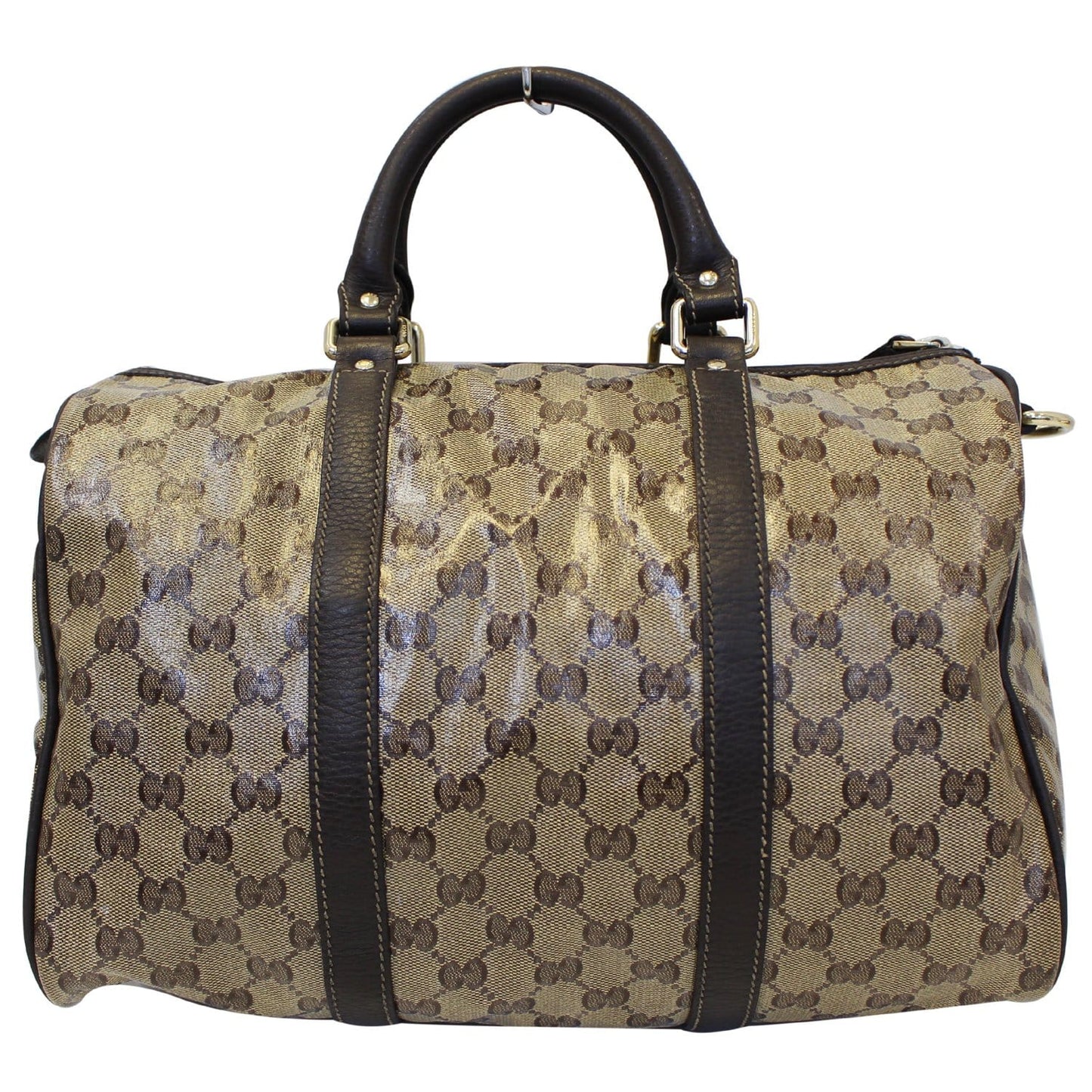 GUCCI Crystal Coated GG Guccissima Boston Bag 265697 Beige