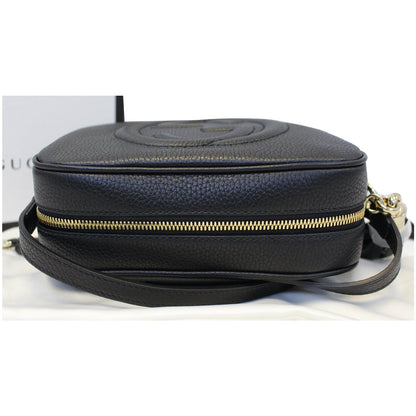 GUCCI Soho Disco Pebbled Leather Small Crossbody Bag 308364 Black