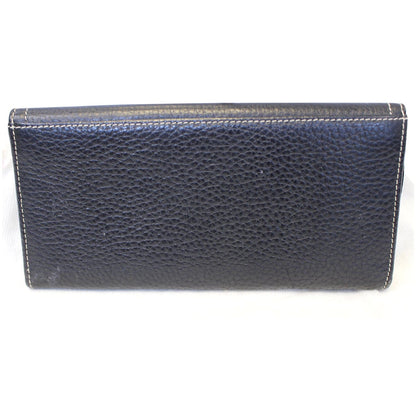 CHRISTIAN DIOR Saddle Leather Wallet Black