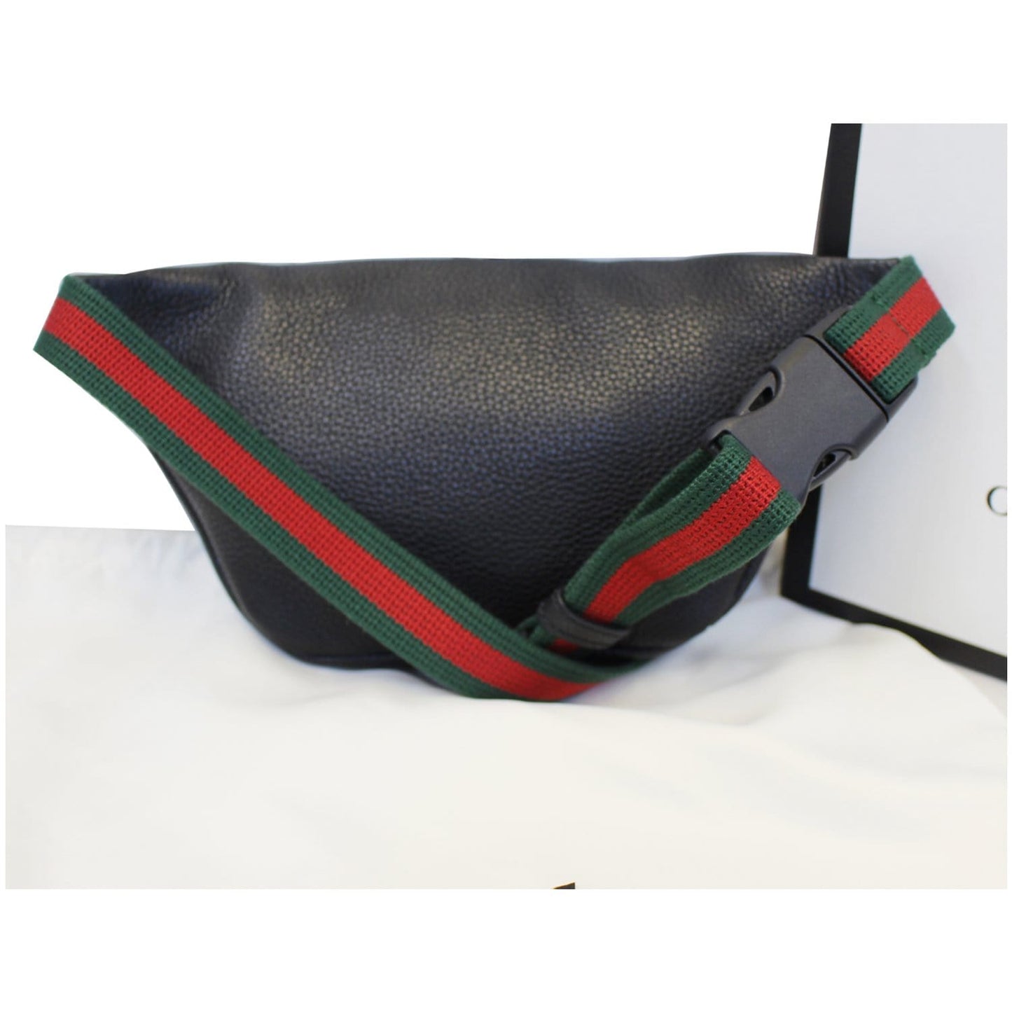 GUCCI Print Leather Black Belt Waist Bum Bag 527792
