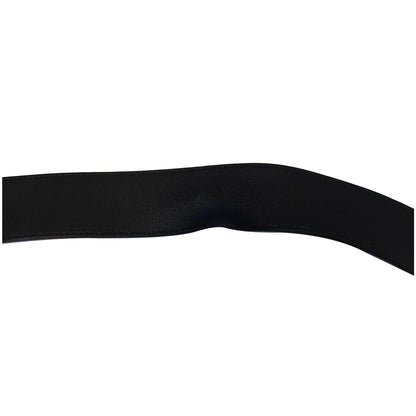GUCCI Pearl Double G Black Leather Belt Size 44