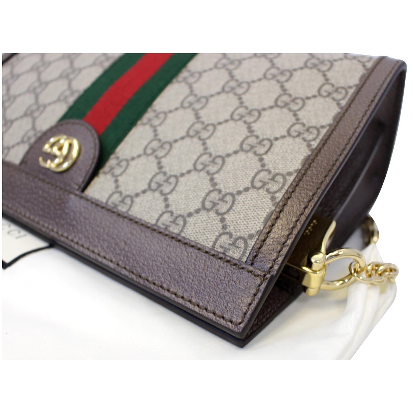 Gucci Ophidia GG Small Supreme Canvas Shoulder Bag Beige