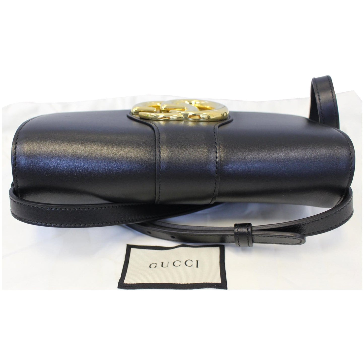 GUCCI Arli Small Leather Shoulder Bag Black 550129