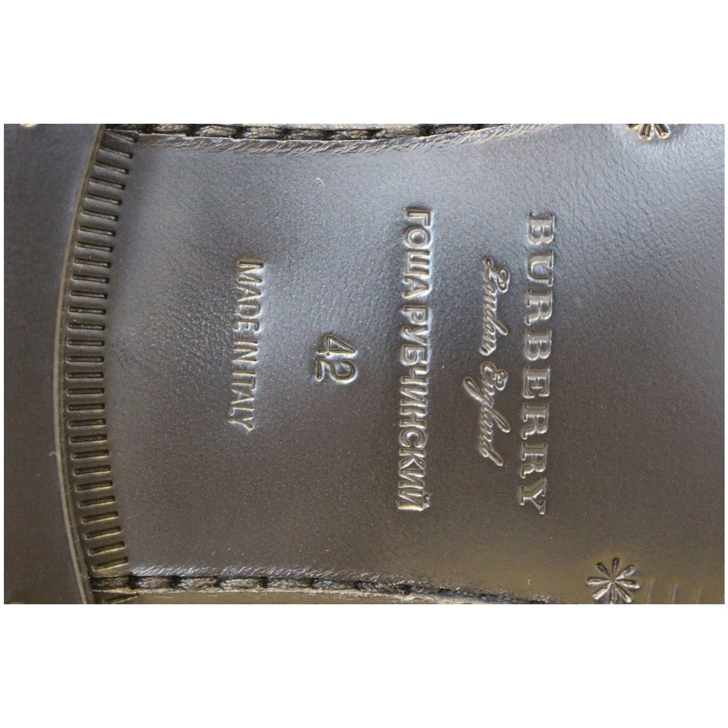BURBERRY Gosha X Burberry Check Leather Loafers US 9