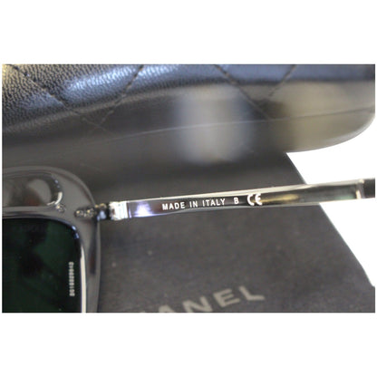 CHANEL Butterfly Runway Sunglasses Black